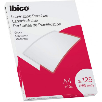 Lámina de plastificar Ibico A4 gloss 125 micras 100 uds